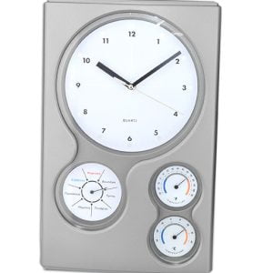 Διαφημιστικά ρολόγια τοίχου με ημερομηνία , θερμόμετρο και υγρασιόμετρο