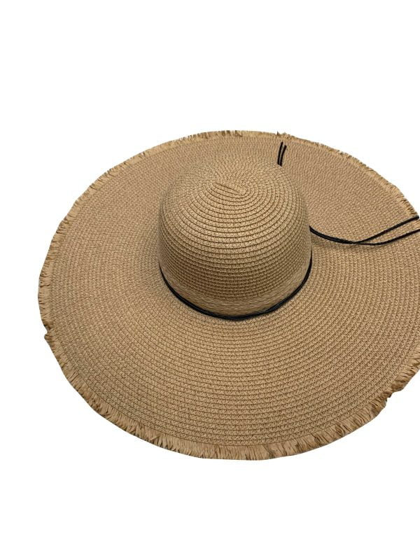 Καπέλο θαλάσσης γυναικείο πλεκτό σε ψάθινο χρώμα