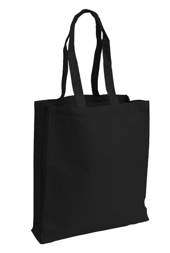 Οικολογικές τσάντες πάνινες με χερούλι σε μαύρο χρώμα 280gr