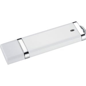 Usb flash  memory stick 2.0 με μνήμη 16 GB με καπάκι σε λευκό χρώμα art- 6014